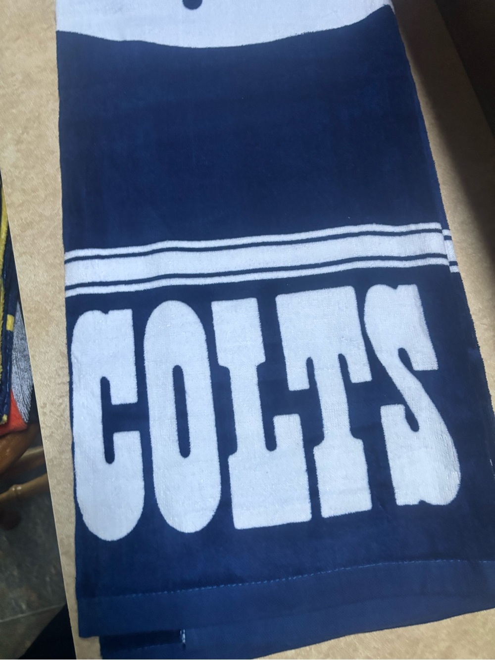 NFL Colts Navy and White Team Beach Towel - Picture 4 of 5